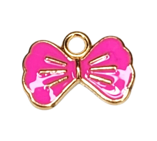 Pink Petal Bow Charm