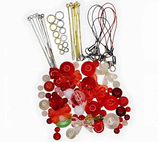 Red DIY Phone/Bag Bead Box