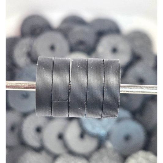 Black 3D Printed 12mm Disc Spacer Beads (Not Silicone)