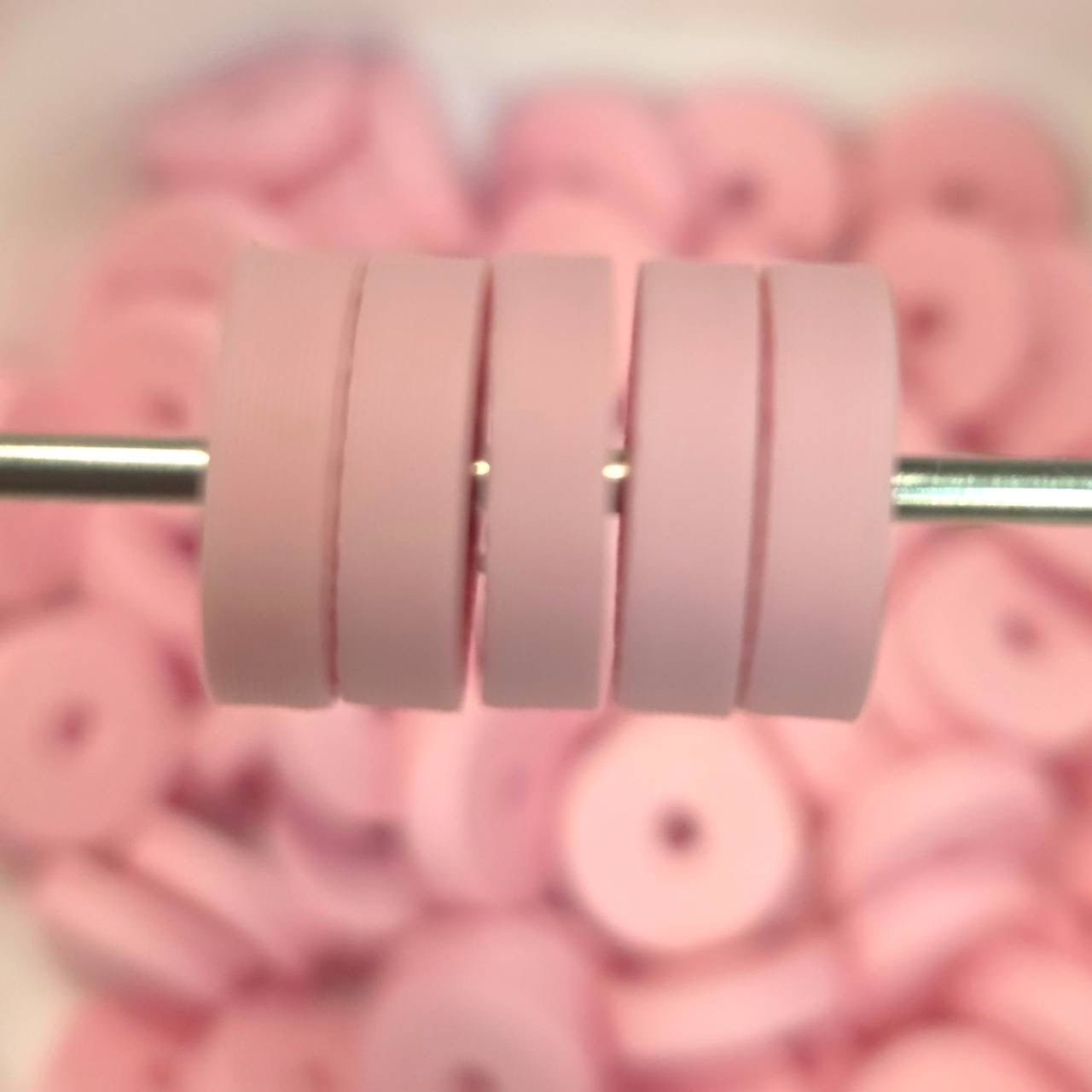 Pink 3D Printed 12mm Disc Spacer Beads *5 count Pack* (Not Silicone)