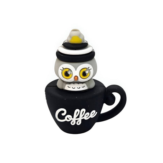 Morning Perch Coffee Silicone Focal Beads