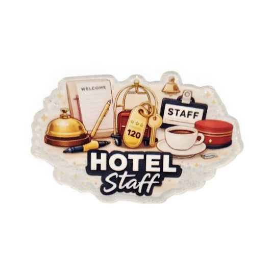 Hotel Staff~ Acrylic Flatbacks (Exclusive Bailey's Beads Design)
