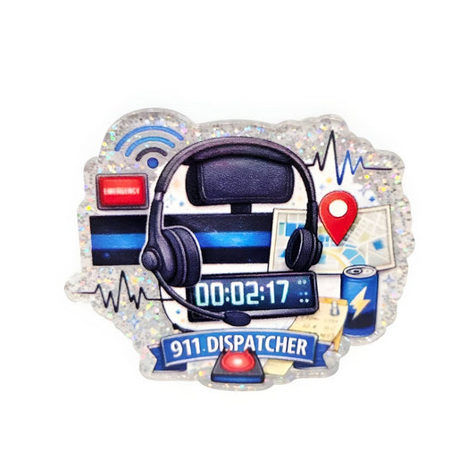 Dispatcher~ Acrylic Flatbacks (Exclusive Bailey's Beads Design)