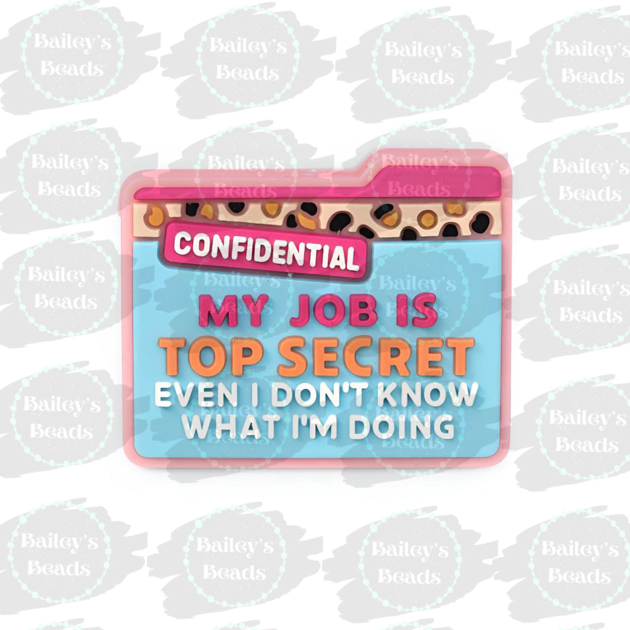 Top Secret Silicone Focal Bead (Exclusive Design by Bailey's Beads)