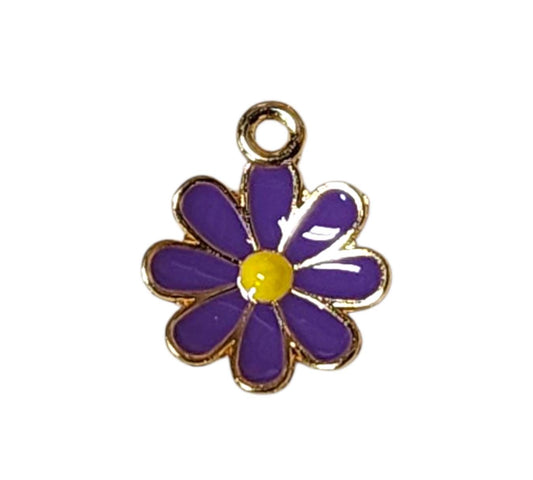 Purple Sunflower Charms