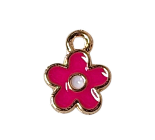 Pink Pearl Blossom Charms