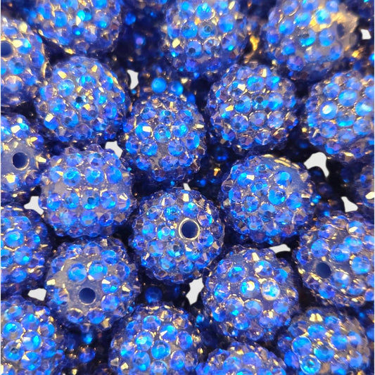 Navy 16mm **Rhinestone** Acrylic Beads