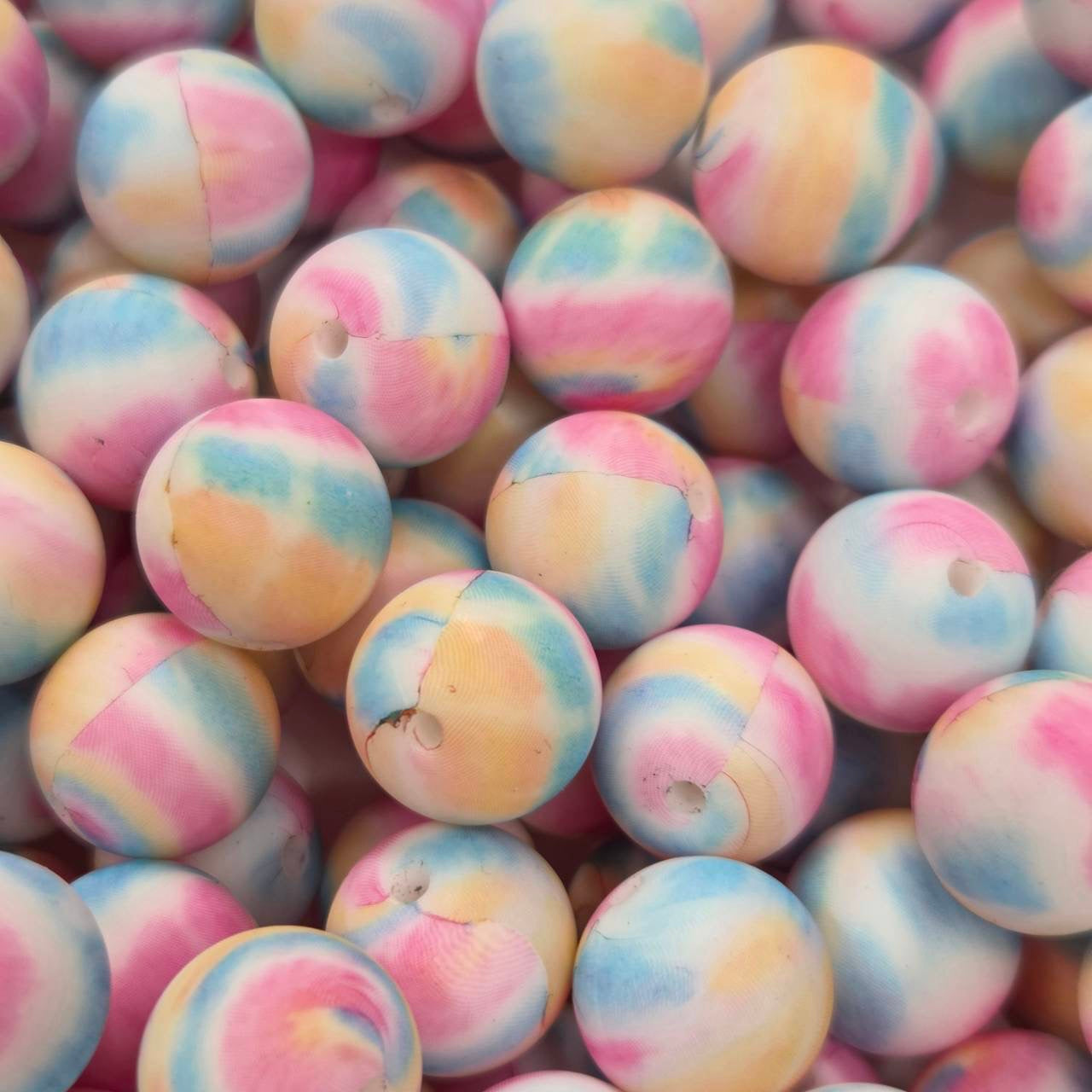 Sugar Rush 15mm Printed Silicone Beads
