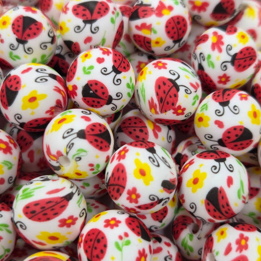 Buggy Bliss 15mm Printed Silicone Beads