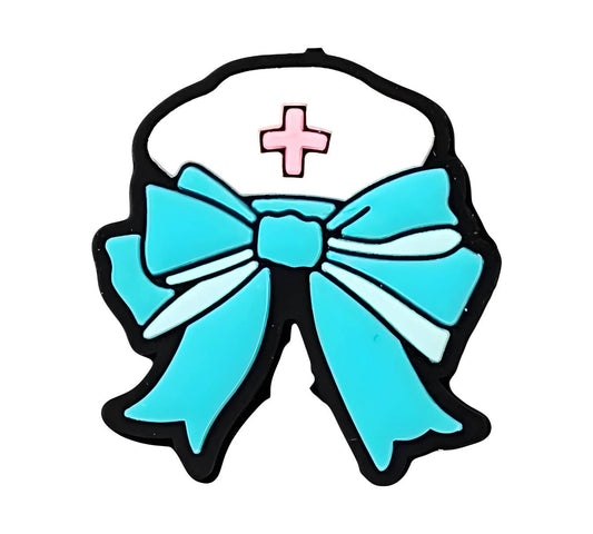 Teal Medical Ribbon Focal Beads