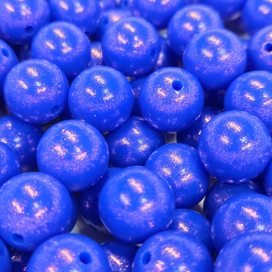 Navy Opal 15mm Silicone Beads