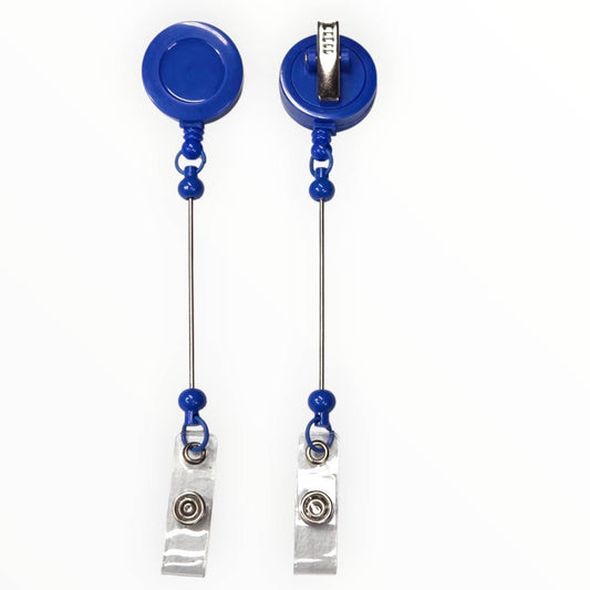 Navy Beadable Badge Reels