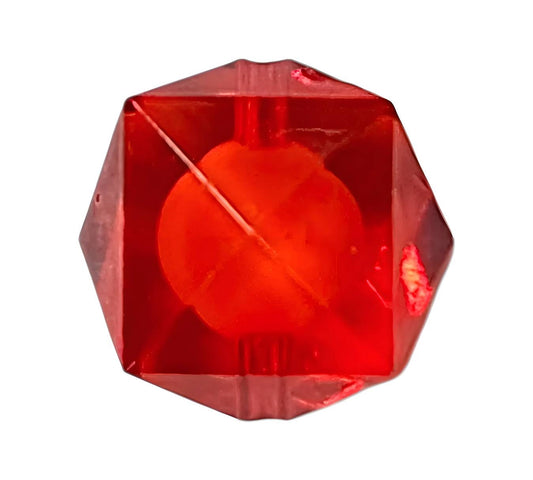 16mm Red Faceted Acrylic Beads