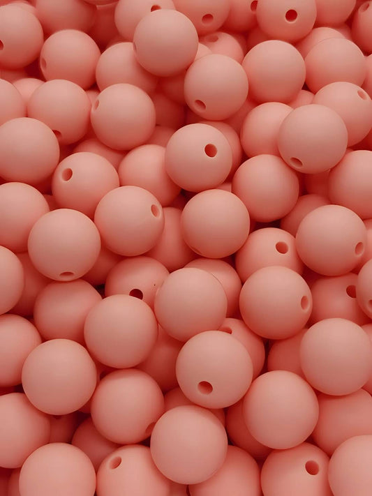 Peach Blossom 12mm Silicone Beads