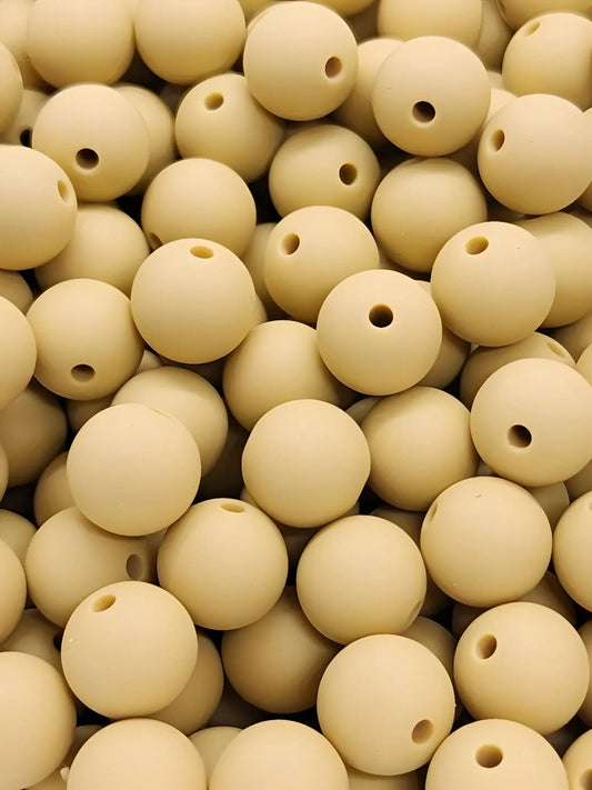 Golden Dune 12mm Silicone Beads