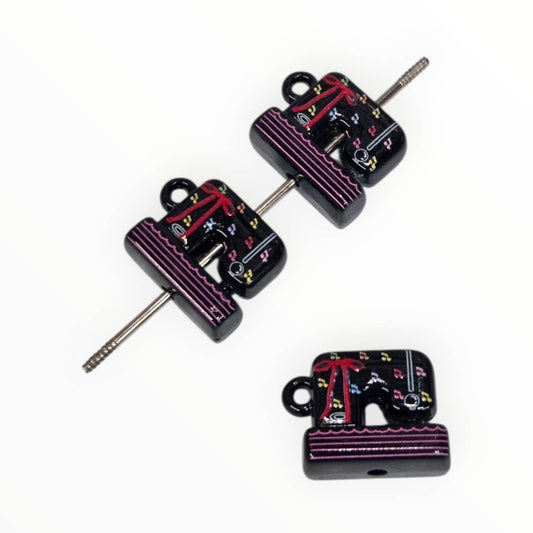 Black Sewing Machine Acrylic Beads