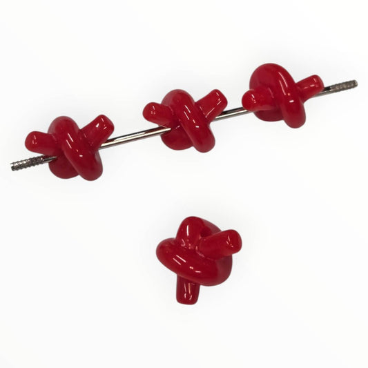 Red Knot Acrylic Beads