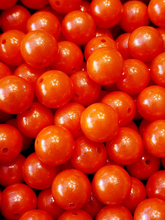 Orange Opal 15mm Silicone Beads