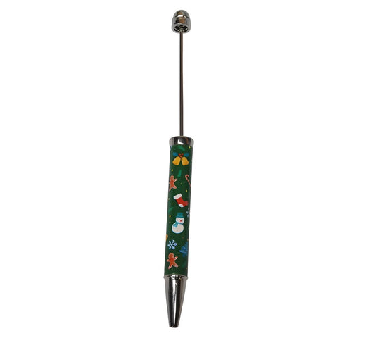 Green Christmas Beadable Pens