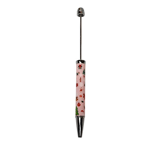 Pink Christmas Beadable Pen