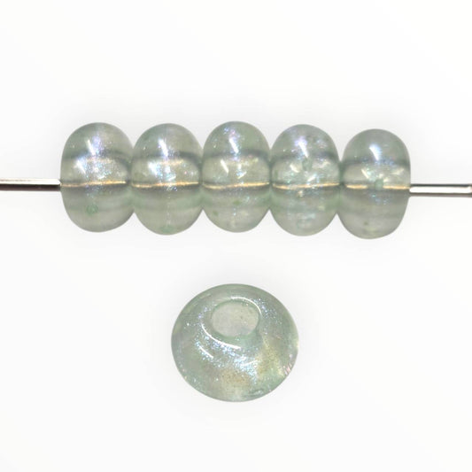 Light Green Large Hole Round Acrylic Beads