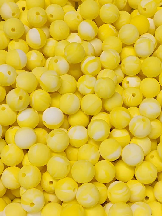 Buttercream 12mm Silicone Beads