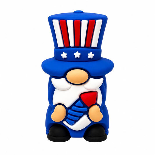 Freedom Gnome Silicone Focal Beads
