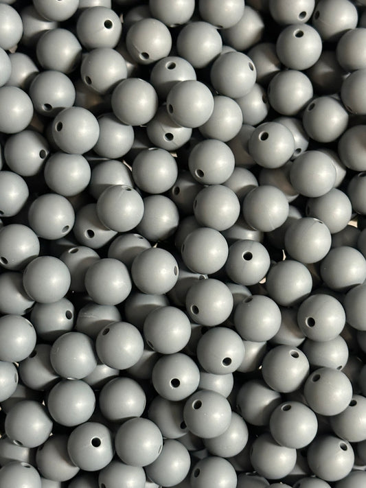 Pebble Stone 12mm Silicone Beads