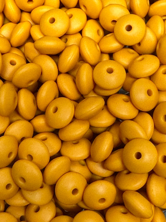 Subtle Sage Silicone Lentil Beads