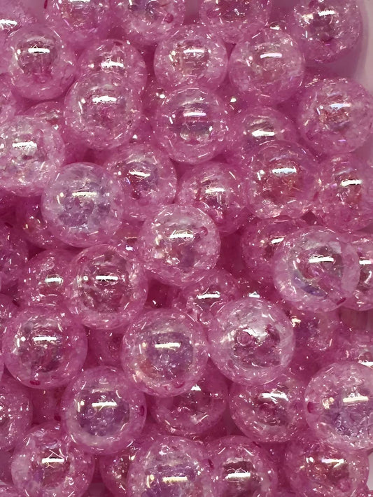 Lavender Crackle 20mm (Bubblegum Beads)