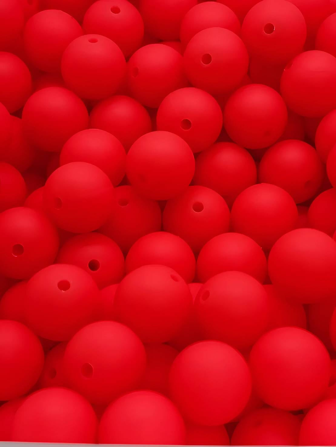 Bulk 50 Count 15mm Silicone Beads