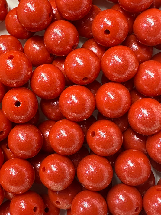 Red Opal 15mm Silicone Beads