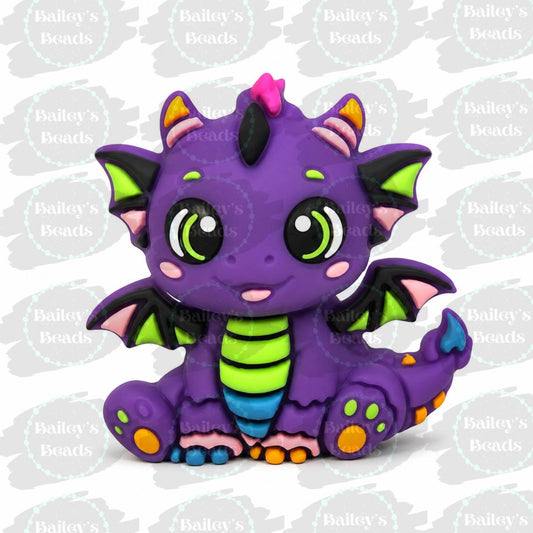 Pixie Blaze Dragon Silicone Focal Bead (Exclusive Design by Bailey's Beads)