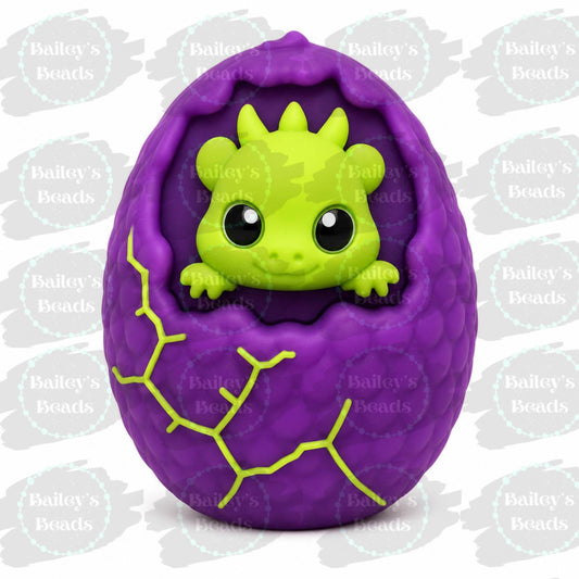 PlumSpark Dragon Egg Silicone Focal Bead (Exclusive Design by Bailey's Beads)