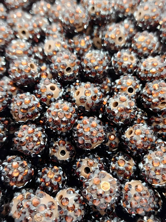 Brown 14mm **Rhinestone** (Bubblegum Beads)