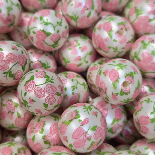 Rose Garden 20mm Acrylic Beads