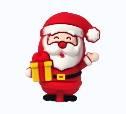 3D Yellow Present Santa Focal Beads