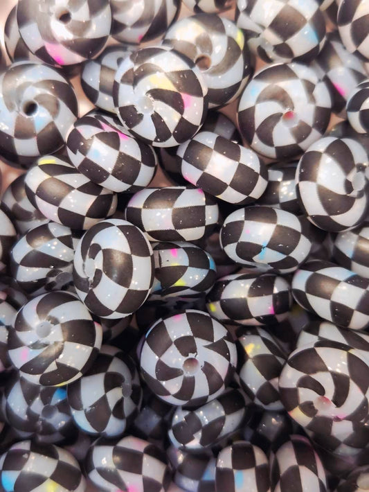 Twisted Cane Silicone Abacus Beads