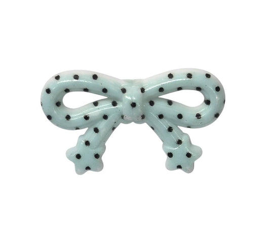 Starry Mint Acrylic Bow Beads