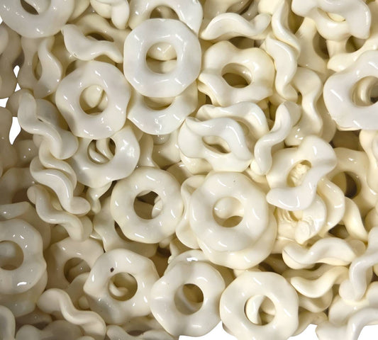 White Wavy Spacers 13mm