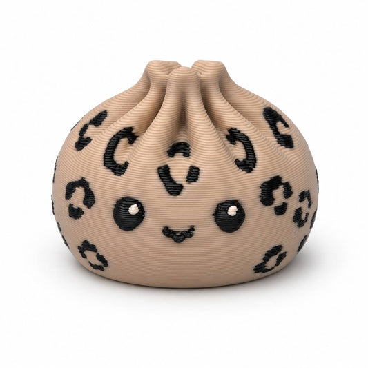Leopard Print Glitter Dumpling 3D Printed Bead | Pen Palz Collection