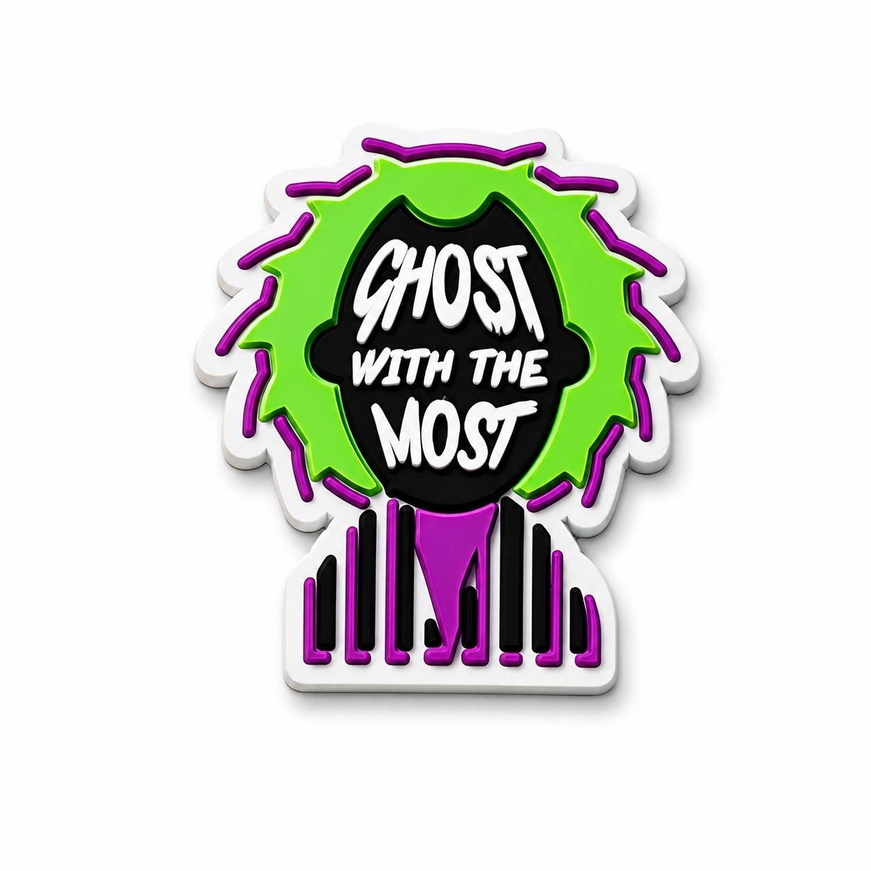 Ghost With the Most Silicone Focal Bead