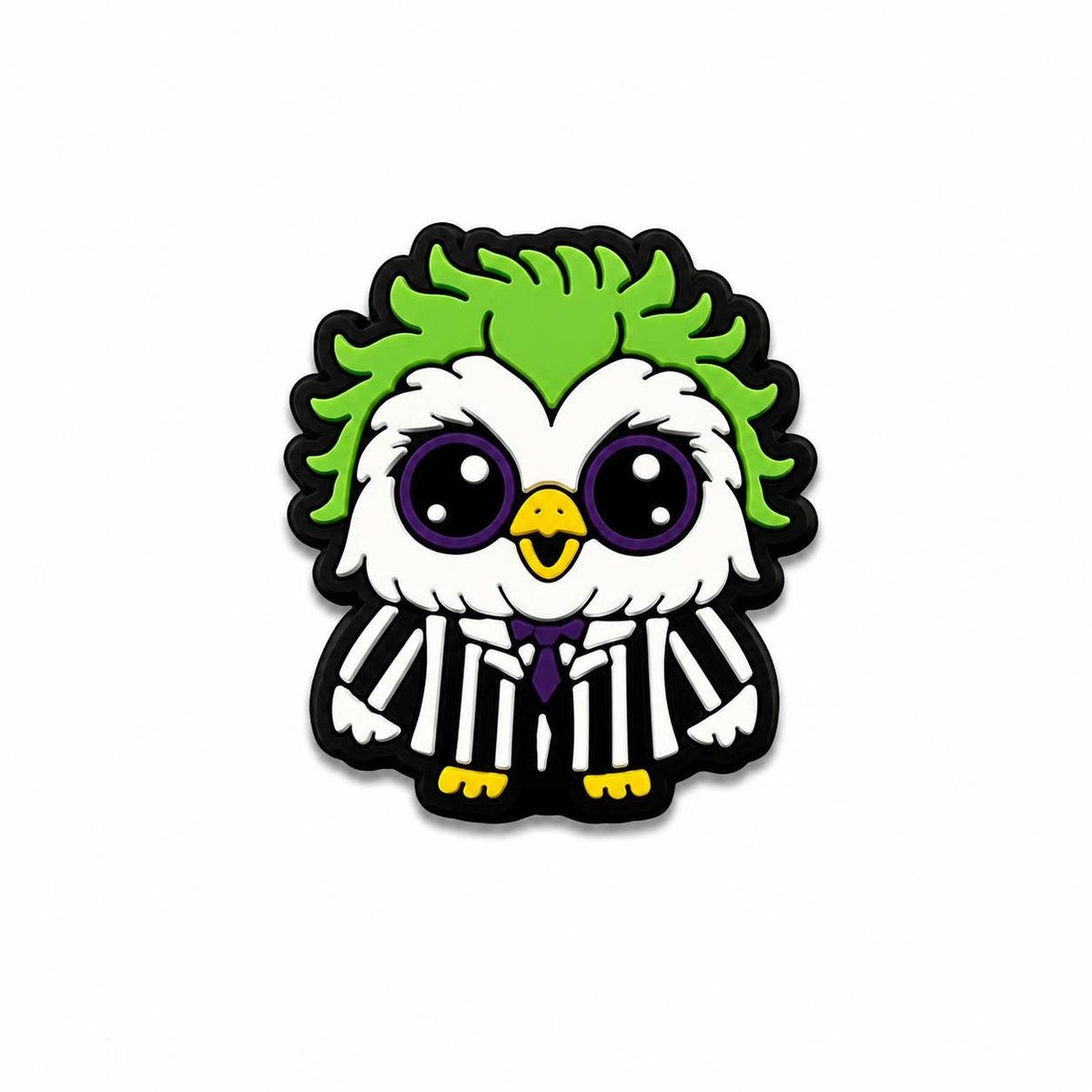 Stripe Owl Exclusive Silicone Focal Bead