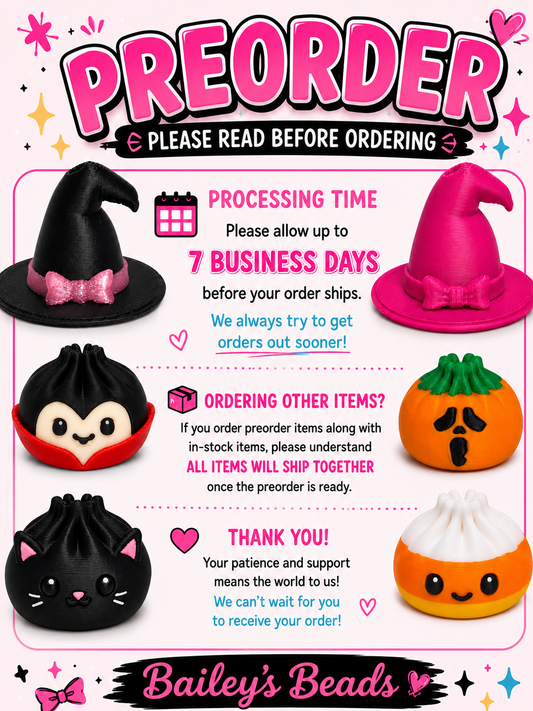 🎉 Limited Time Dumpling PRE-ORDER | Bailey's Beads 3D Printed Pen Palz