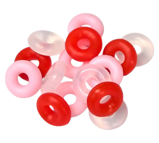 6mm Variety Silicone Donut (Spacers) 15 Count Pack