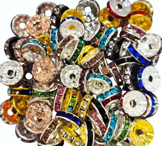 10mm Variety Pack Rhinestone (Spacers) 30 Count Pack