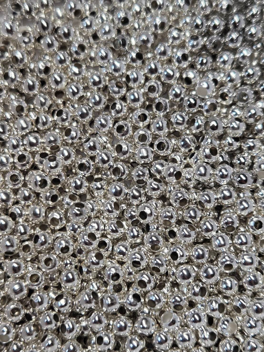 Silver plated 5mm Round Beads