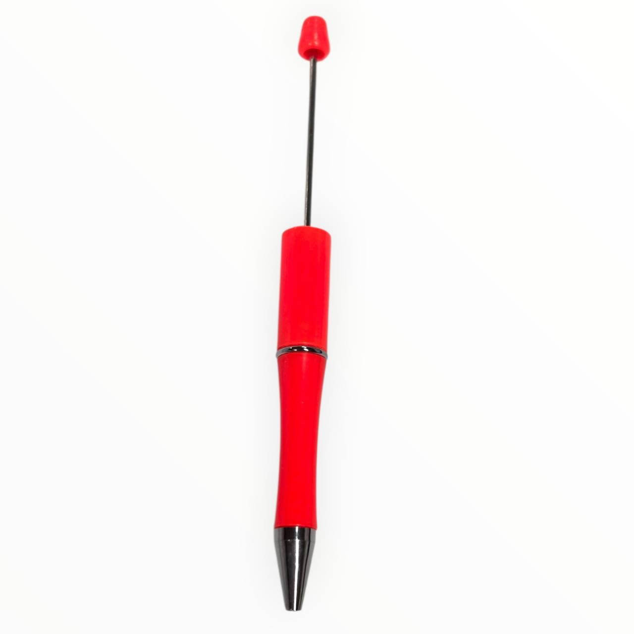 Poppy Orange beadable pen with a vibrant orange finish and gunmetal hardware for DIY beaded pen projects.