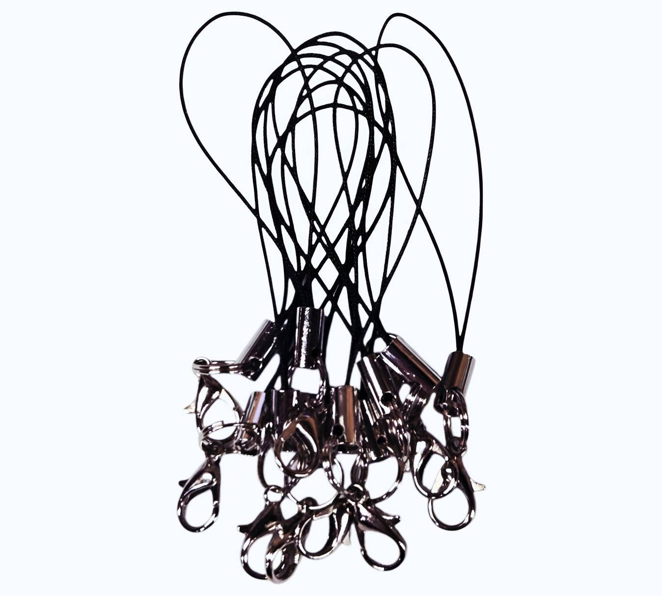 Black Lobster Clasp Phone Charm Straps