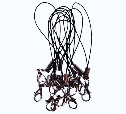 Black Lobster Clasp Phone Charm Straps